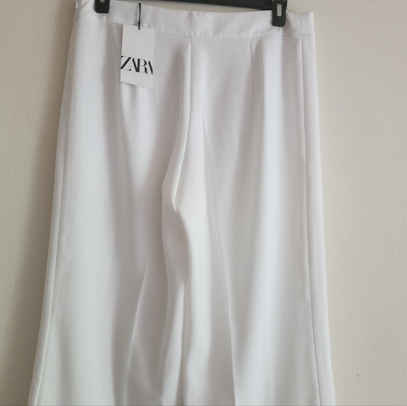 Zara Collection co-ord set Tie-belt blazer+pants white/ecru sz L NWT NO LOW BALL - Picture 10 of 11